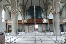 Einrüstung des Kircheninnenraumes (Foto: Karl-Franz Thiede)